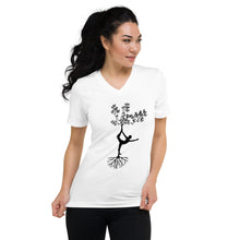Load image into Gallery viewer, T-shirt Unisexe à Manches Courtes et Col V Yoga tree