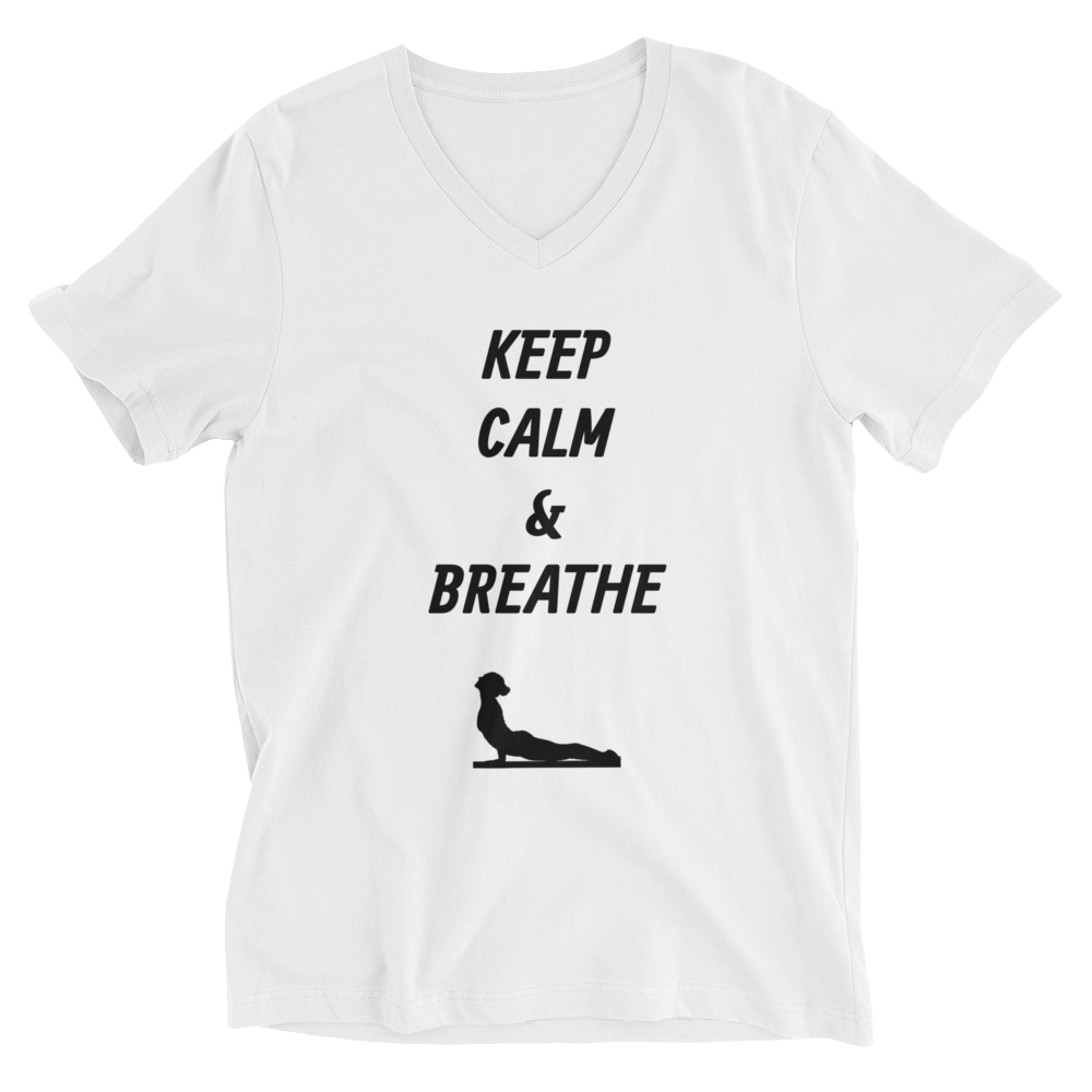 T-shirt Unisexe à Manches Courtes Keep calm and breathe