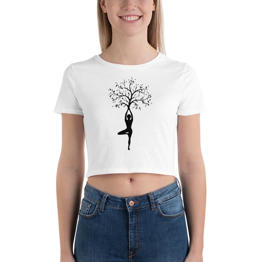 T-shirt Crop-Top pour Femme Yoga tree